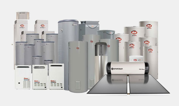 Selection of residential hot water systems and heaters offered in Caboolture