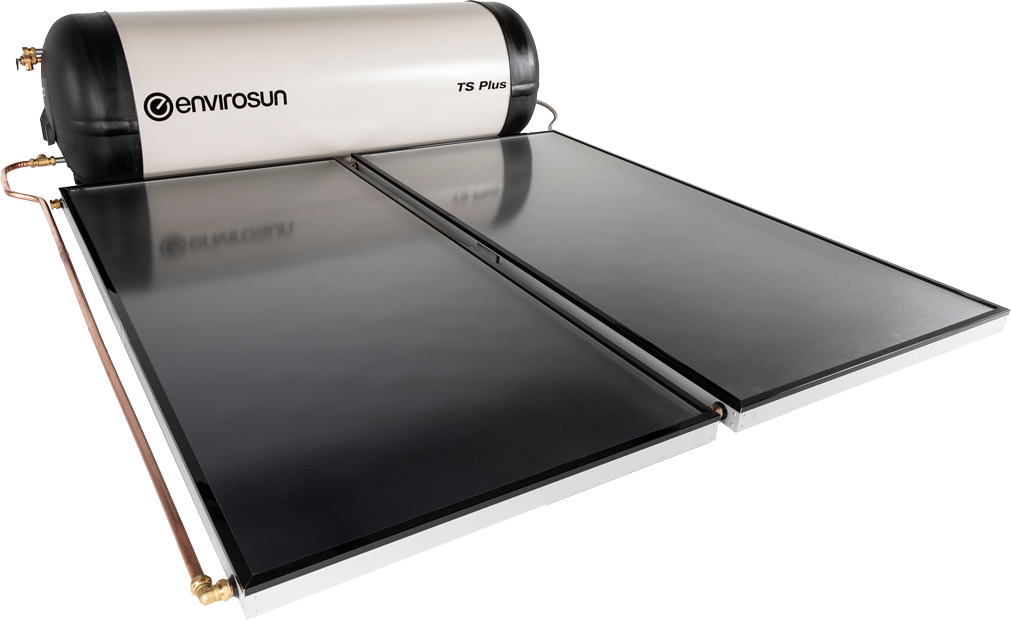 Envirosun TS Plus hot water system with rooftop collectors, perfect for Caboolture homes and serviced by your local Caboolture plumber for installation and repairs of gas and electric systems